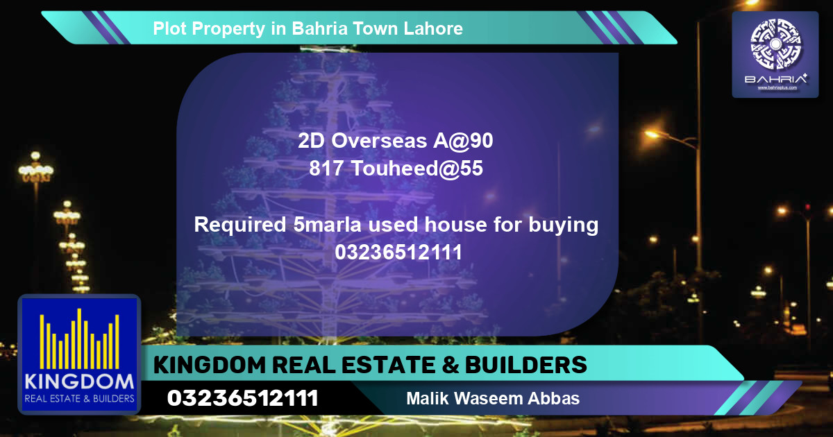 Residential Plot for Sale in Bahria Town, Lahore - (BP-39559)