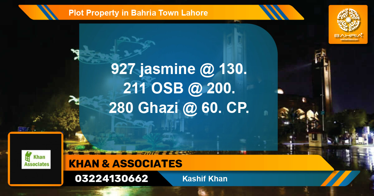 Residential Plot for Sale in Bahria Town, Lahore - (BP-39626)