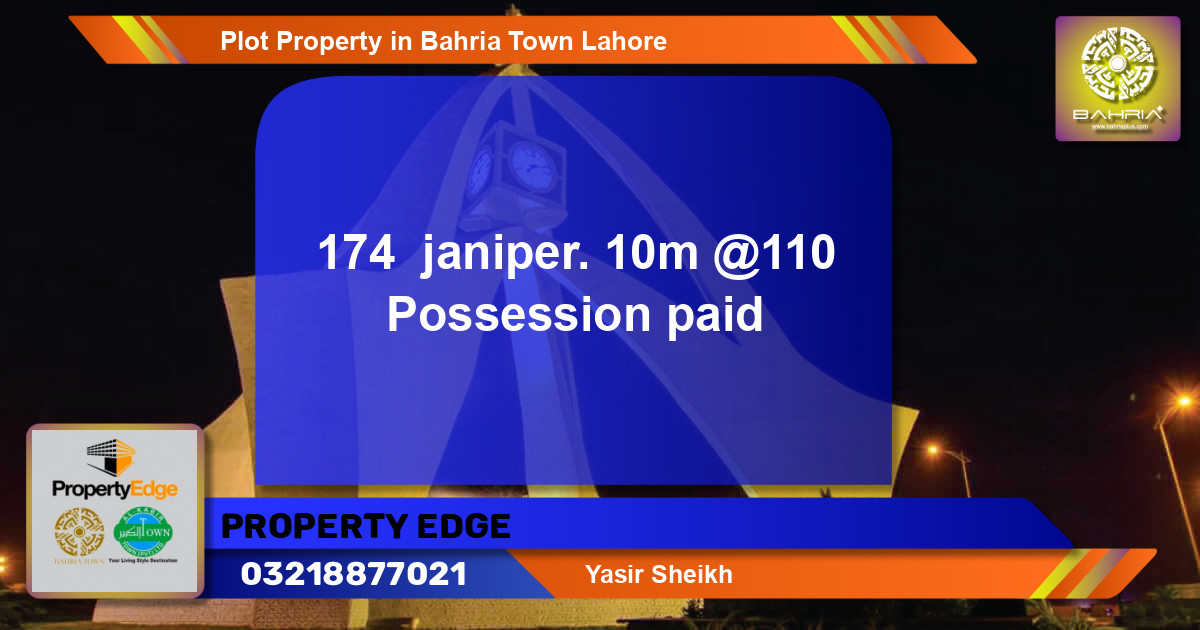 Residential Plot for Sale in Bahria Town, Lahore - (BP-39649)