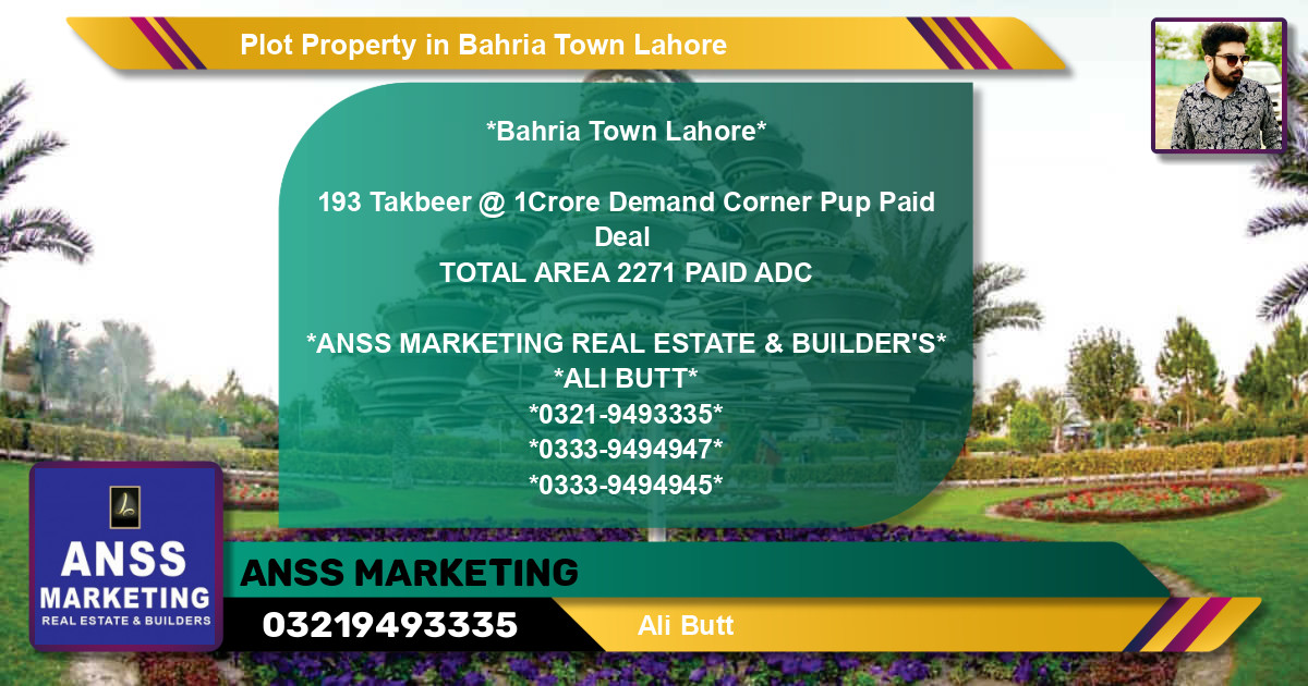 Residential Plot for Sale in Bahria Town, Lahore - (BP-39670)