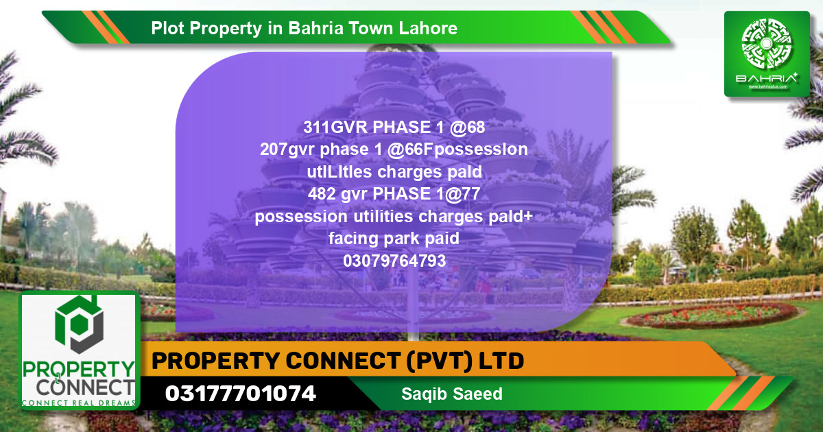 Residential Plot for Sale in Bahria Town, Lahore - (BP-39673)