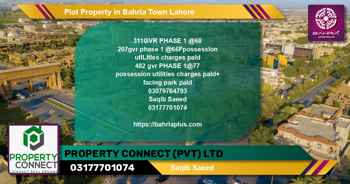 Residential Plot for Sale in Bahria Town, Lahore - (BP-39674)