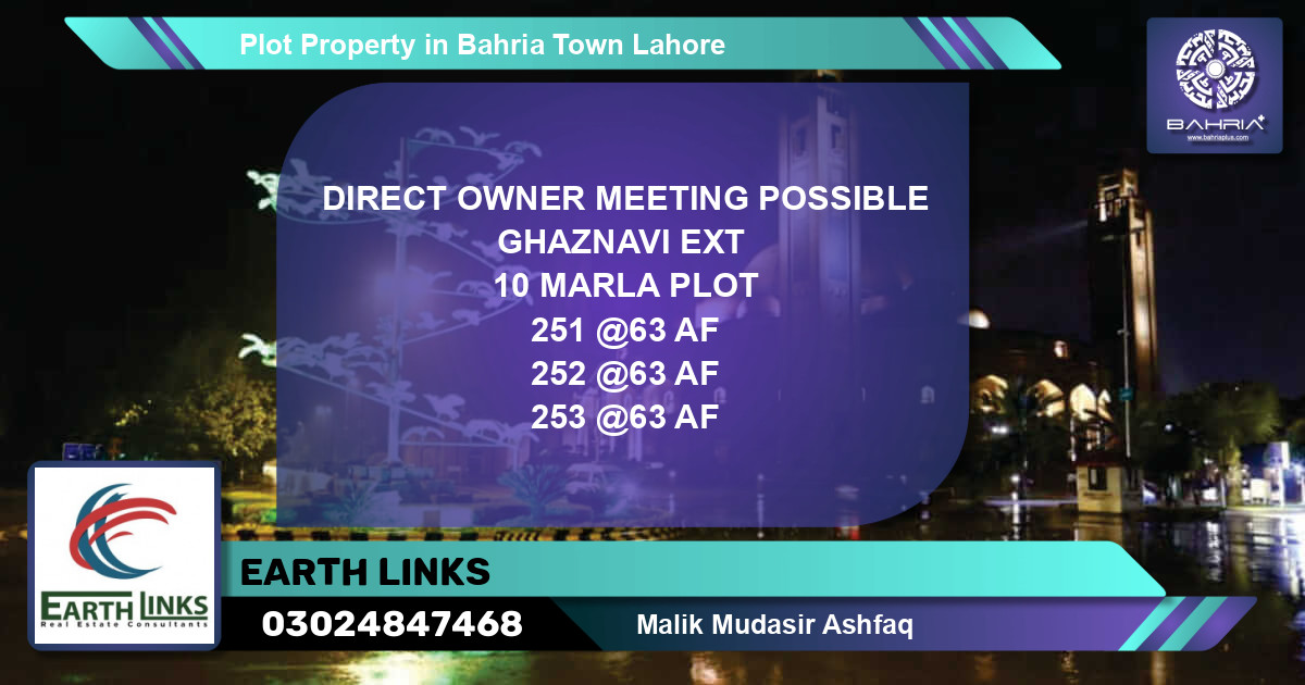 Residential Plot for Sale in Bahria Town, Lahore - (BP-39690)