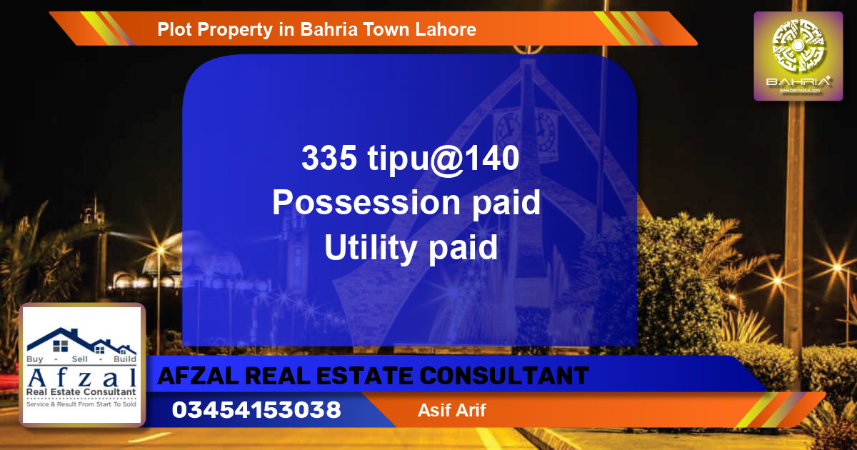 Residential Plot for Sale in Bahria Town, Lahore - (BP-39739)