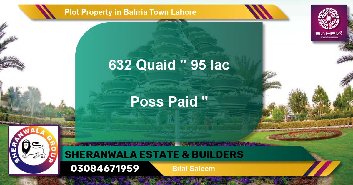 Residential Plot for Sale in Bahria Town, Lahore - (BP-39783)