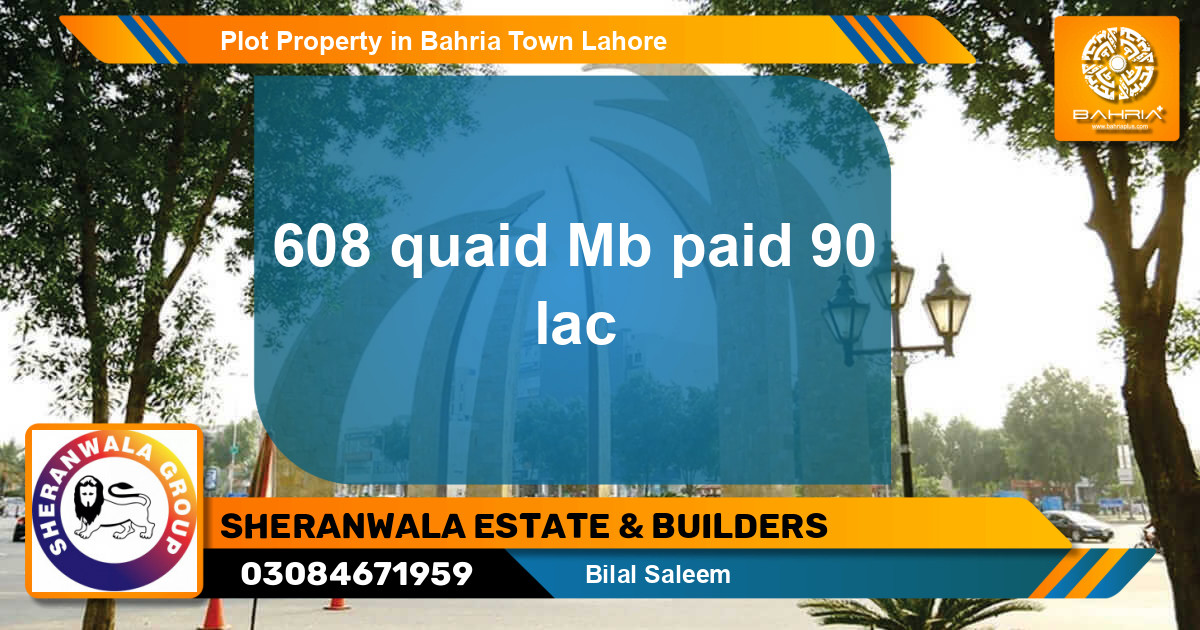 Residential Plot for Sale in Bahria Town, Lahore - (BP-39787)