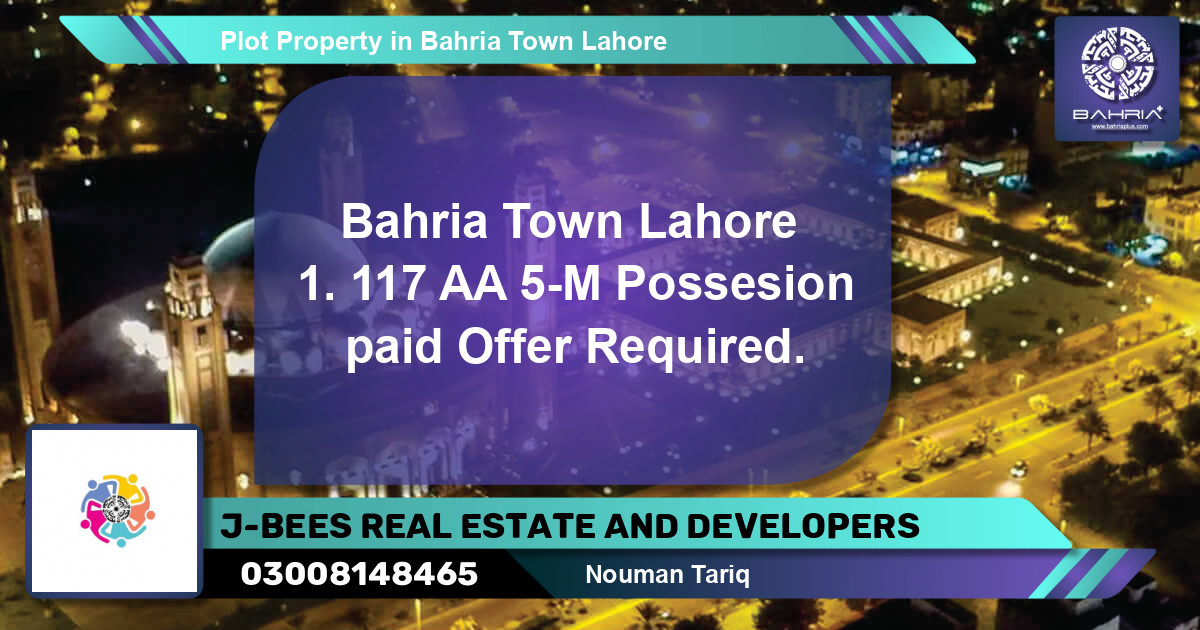 Residential Plot for Sale in Bahria Town, Lahore - (BP-39802)