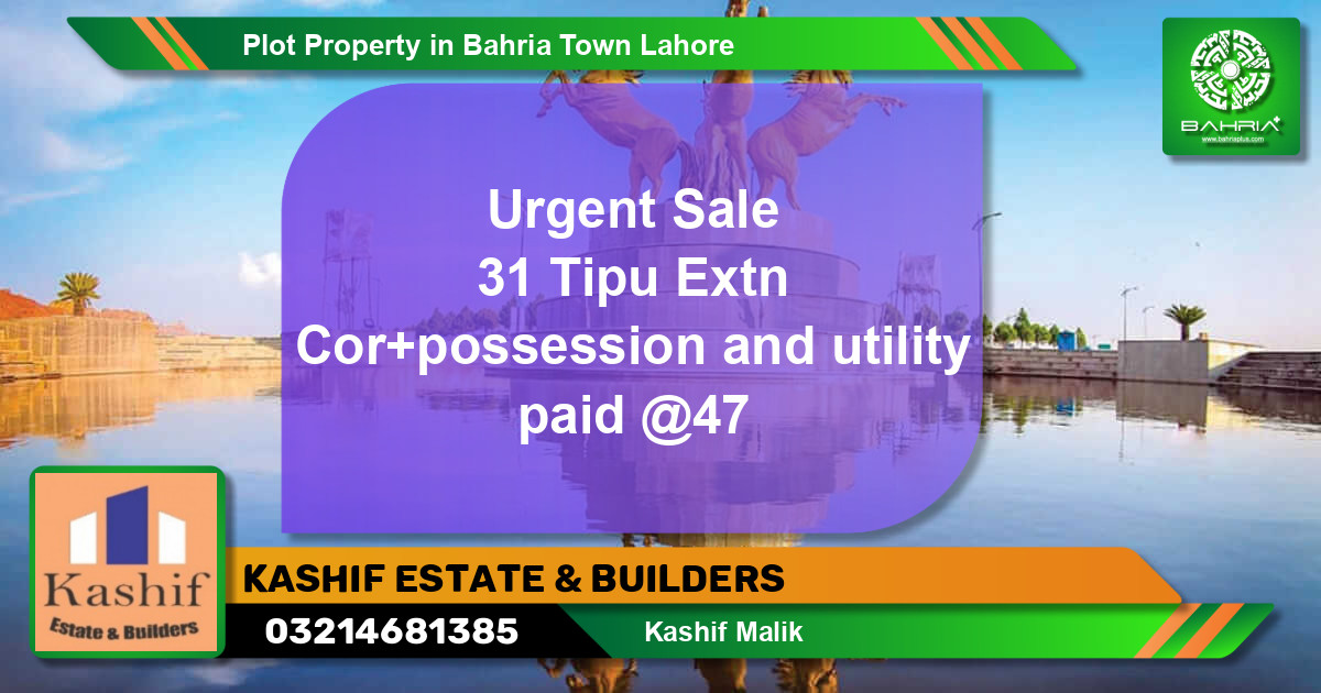 Residential Plot for Sale in Bahria Town, Lahore - (BP-39809)