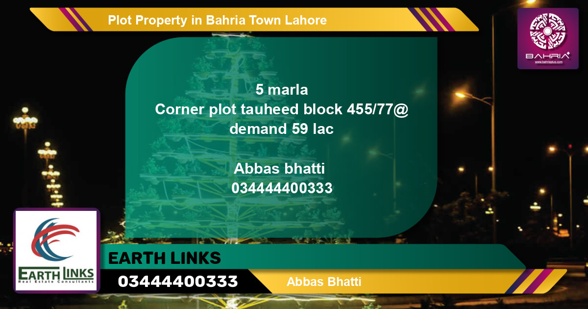 Residential Plot for Sale in Bahria Town, Lahore - (BP-39814)