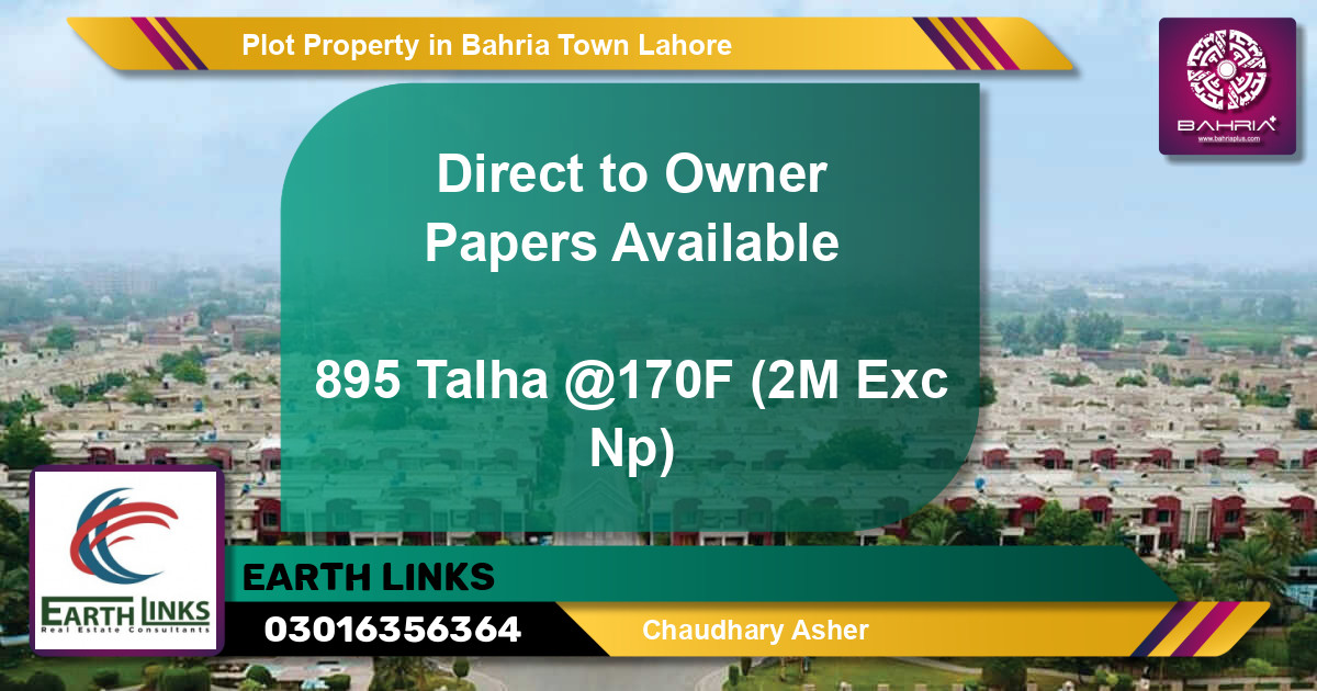 Residential Plot for Sale in Bahria Town, Lahore - (BP-39834)