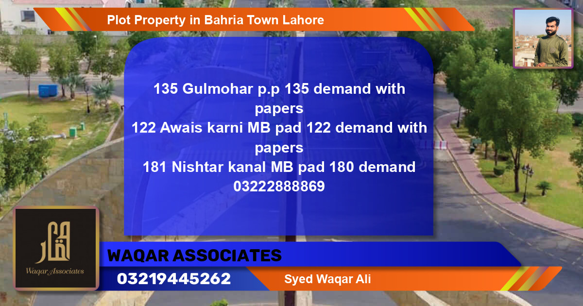 Residential Plot for Sale in Bahria Town, Lahore - (BP-39874)