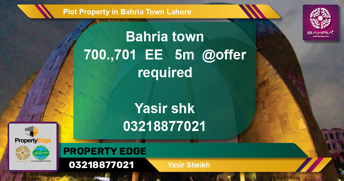 Residential Plot for Sale in Bahria Town, Lahore - (BP-39885)