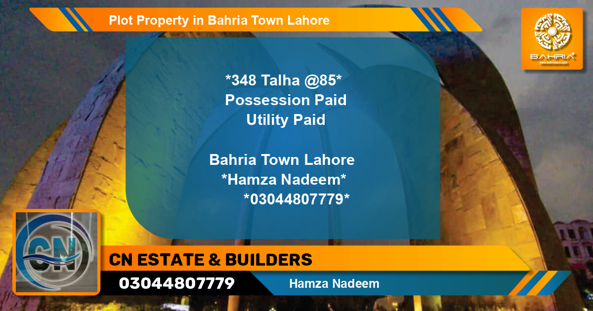 Residential Plot for Sale in Bahria Town, Lahore - (BP-39914)