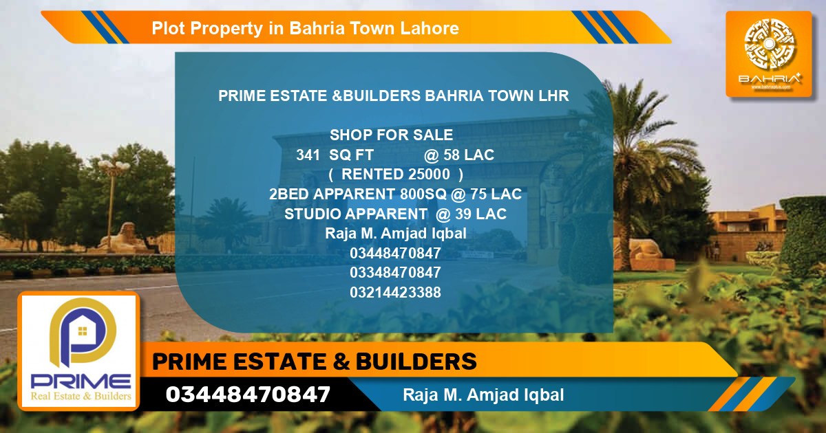 Residential Plot for Sale in Bahria Town, Lahore - (BP-39954)