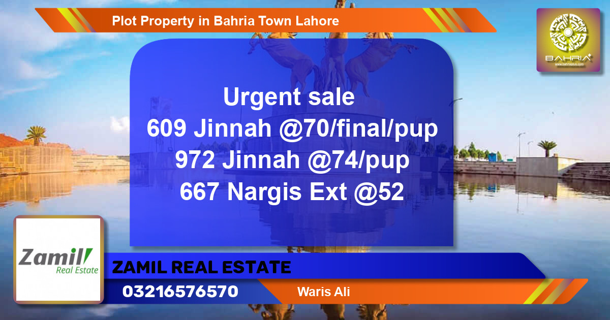 Residential Plot for Sale in Bahria Town, Lahore - (BP-39970)