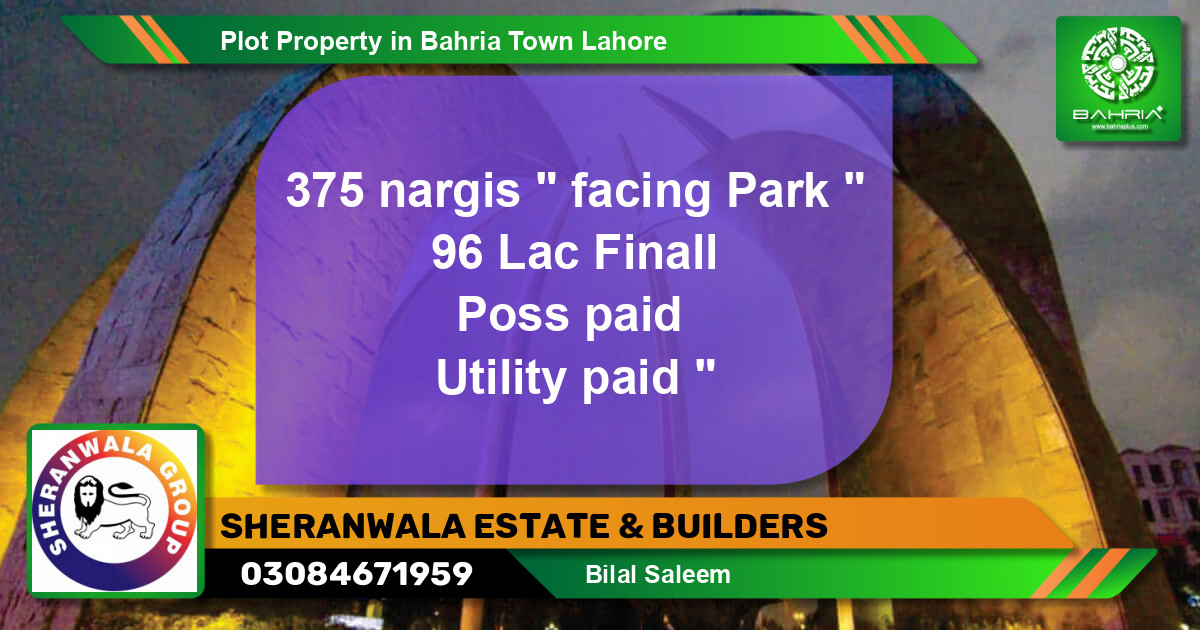 Residential Plot for Sale in Bahria Town, Lahore - (BP-40006)