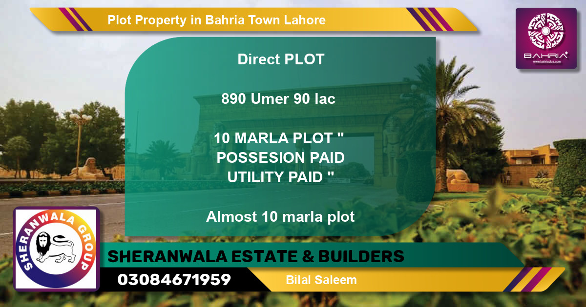 Residential Plot for Sale in Bahria Town, Lahore - (BP-40007)