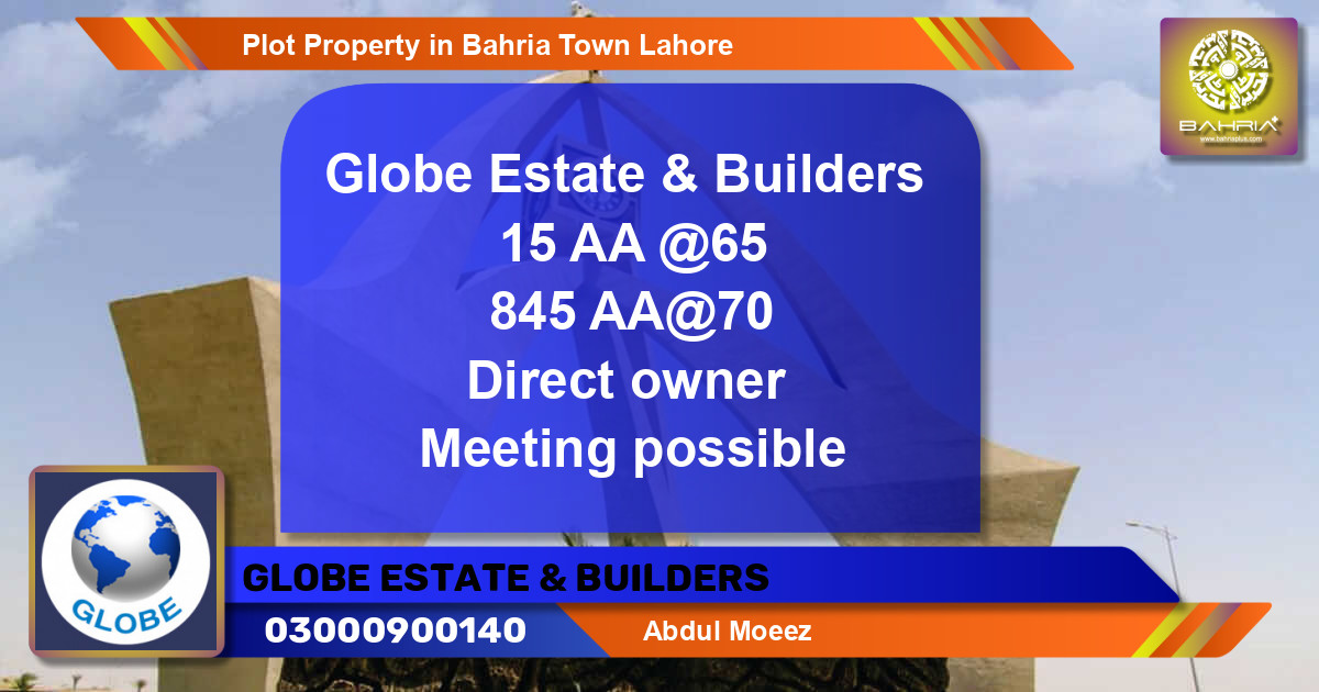 Residential Plot for Sale in Bahria Town, Lahore - (BP-40037)