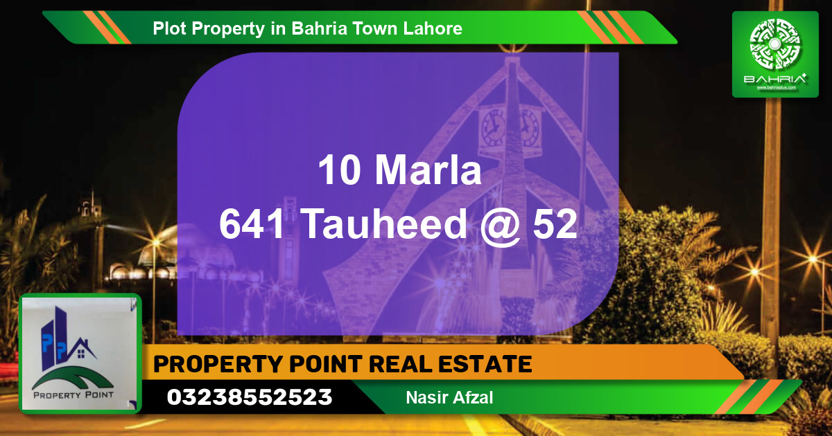 Residential Plot for Sale in Bahria Town, Lahore - (BP-40044)