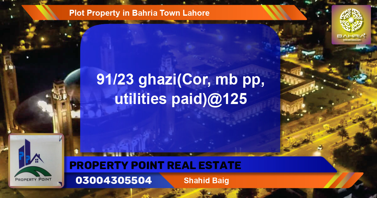 Residential Plot for Sale in Bahria Town, Lahore - (BP-40050)