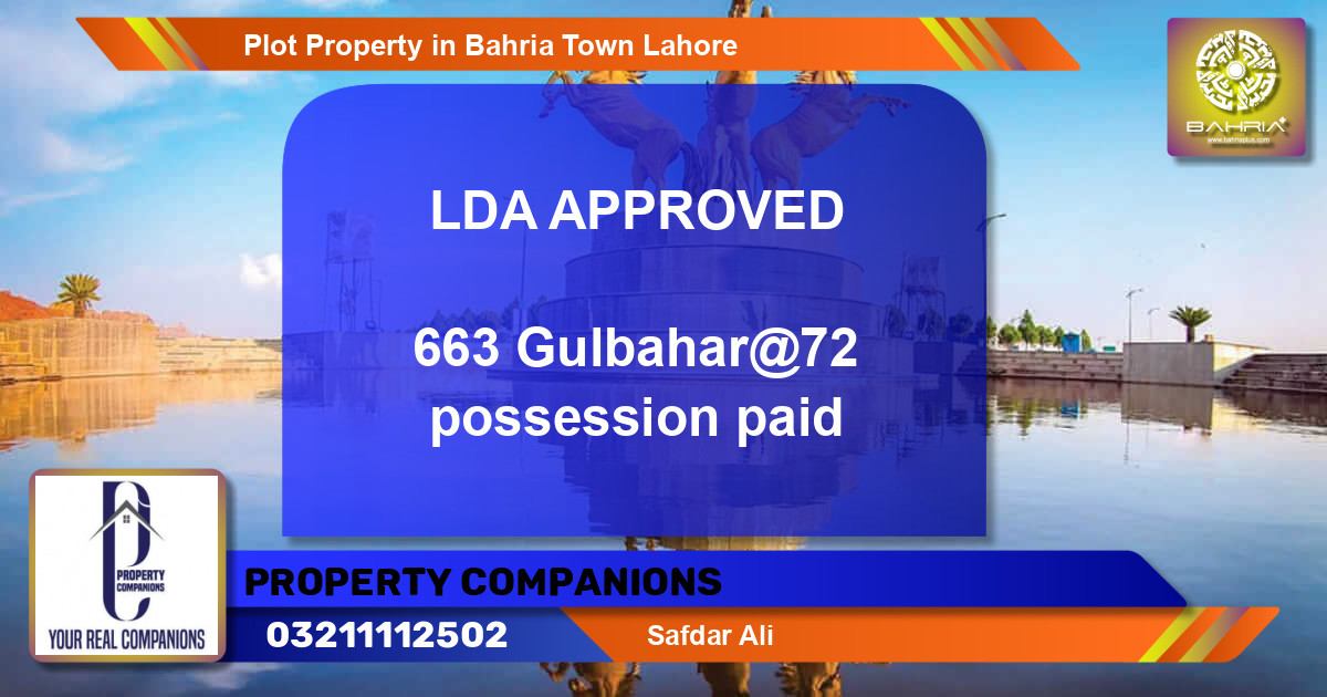 Residential Plot for Sale in Bahria Town, Lahore - (BP-40062)