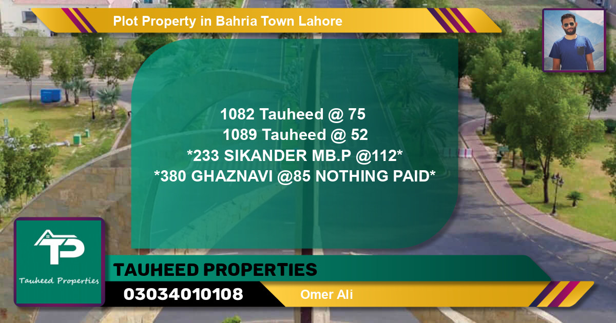 Residential Plot for Sale in Bahria Town, Lahore - (BP-40084)