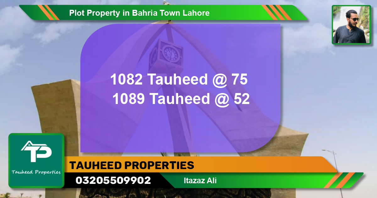 Residential Plot for Sale in Bahria Town, Lahore - (BP-40100)