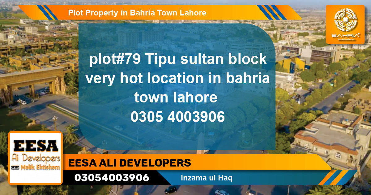 Residential Plot for Sale in Bahria Town, Lahore - (BP-40117)