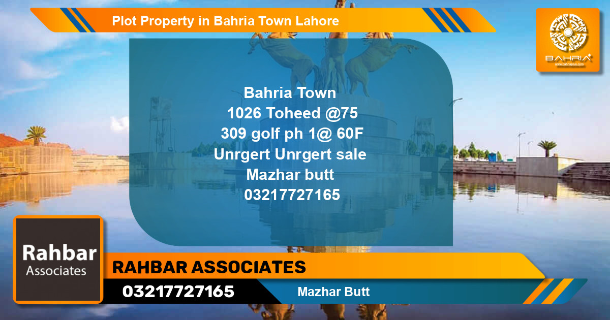 Residential Plot for Sale in Bahria Town, Lahore - (BP-40134)