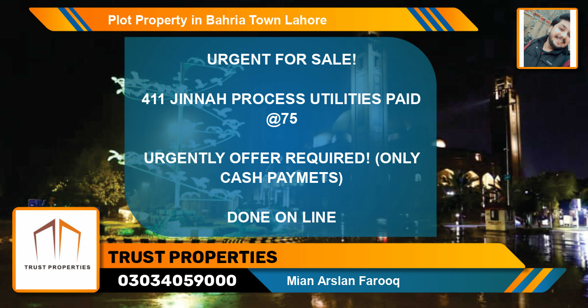 Residential Plot for Sale in Bahria Town, Lahore - (BP-40170)