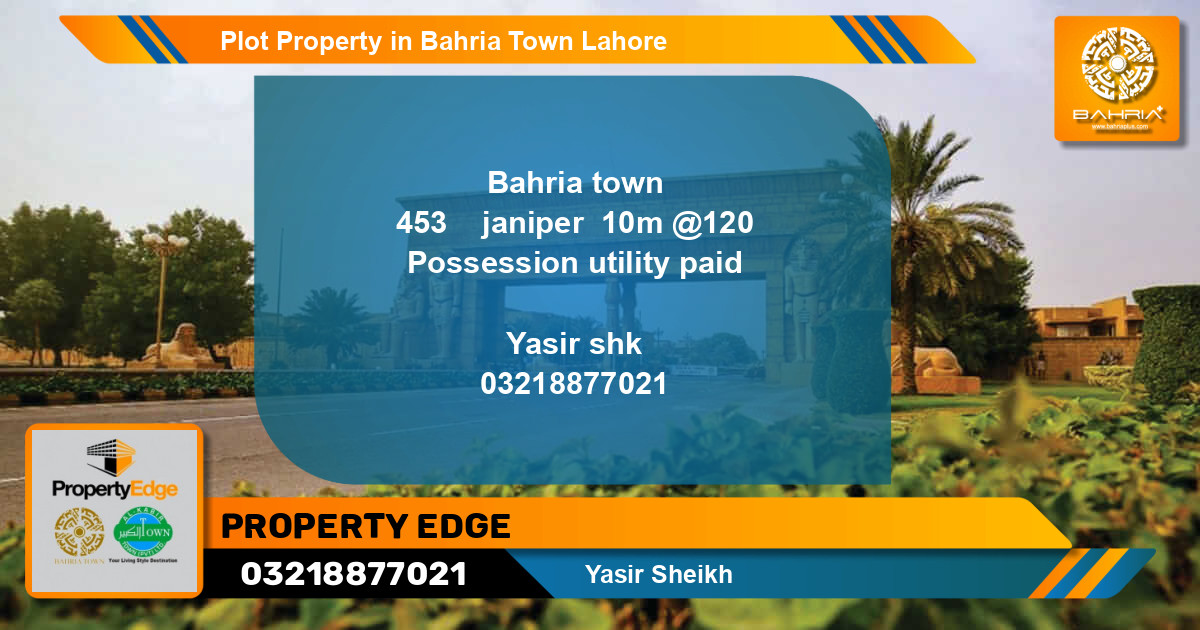 Residential Plot for Sale in Bahria Town, Lahore - (BP-40176)