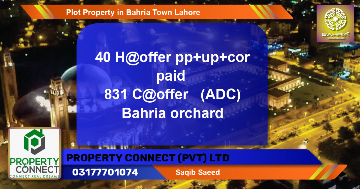 Residential Plot for Sale in Bahria Town, Lahore - (BP-40240)