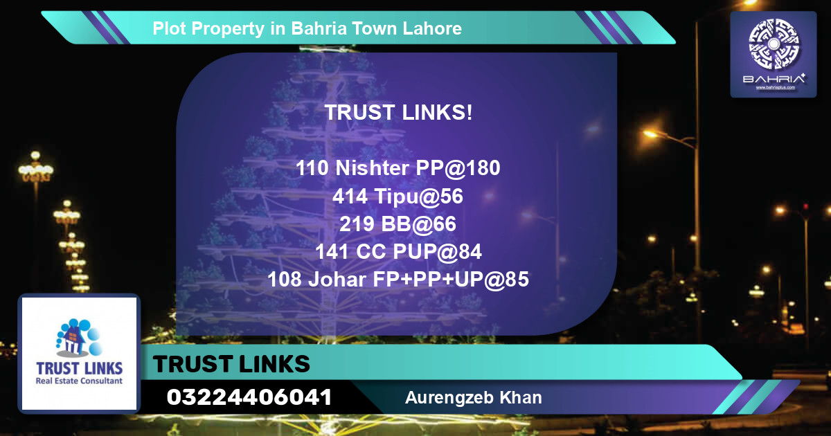 Residential Plot for Sale in Bahria Town, Lahore - (BP-40245)