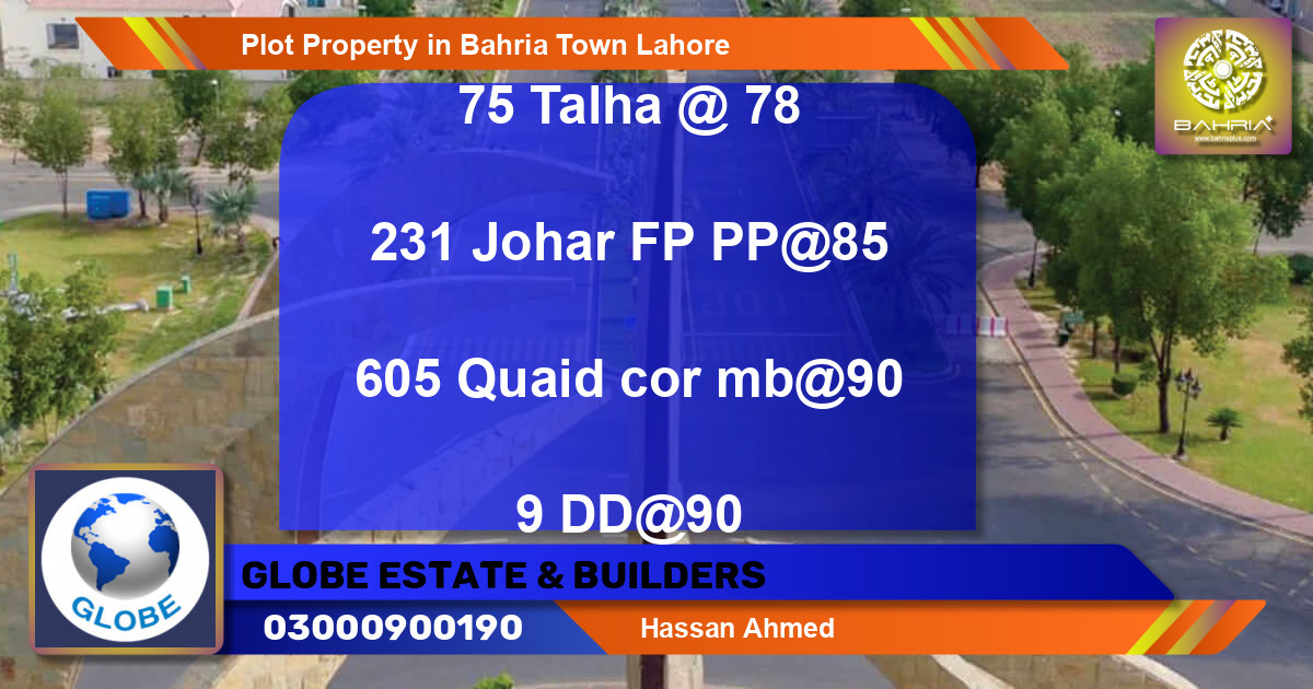 Residential Plot for Sale in Bahria Town, Lahore - (BP-40286)