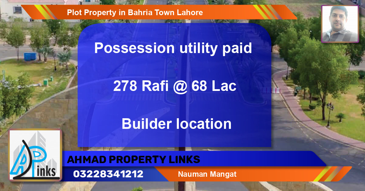 Residential Plot for Sale in Bahria Town, Lahore - (BP-40289)