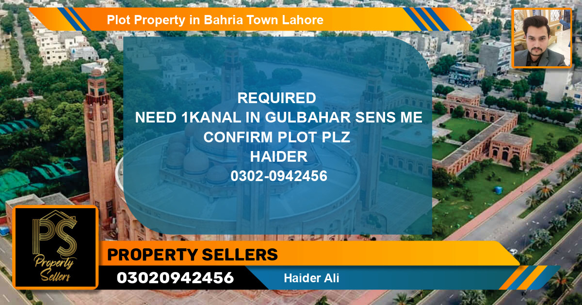 Residential Plot for Sale in Bahria Town, Lahore - (BP-40294)