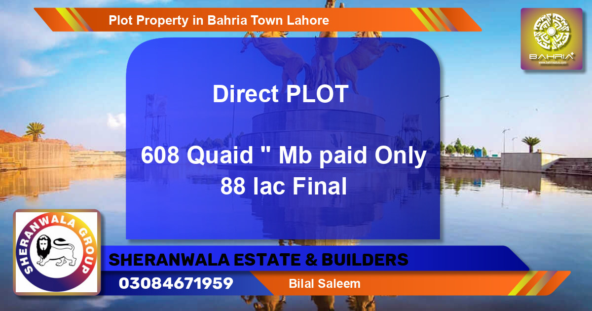 Residential Plot for Sale in Bahria Town, Lahore - (BP-40326)