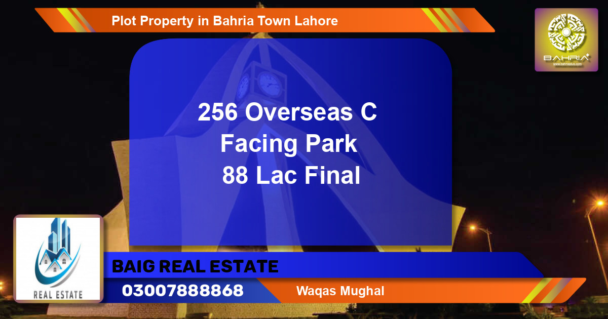 Residential Plot for Sale in Bahria Town, Lahore - (BP-40333)