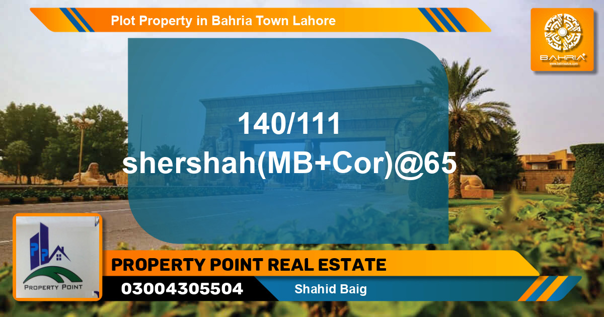 Residential Plot for Sale in Bahria Town, Lahore - (BP-40339)