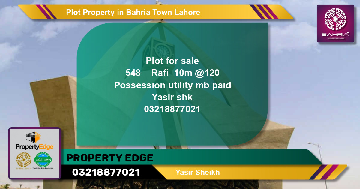 Residential Plot for Sale in Bahria Town, Lahore - (BP-40355)