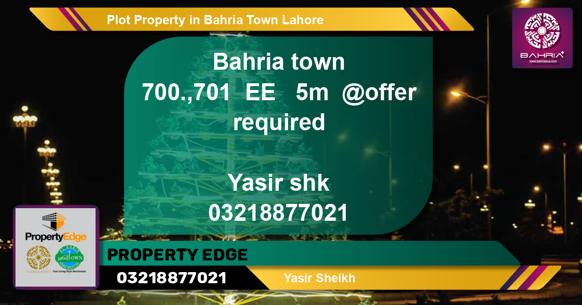 Residential Plot for Sale in Bahria Town, Lahore - (BP-40421)