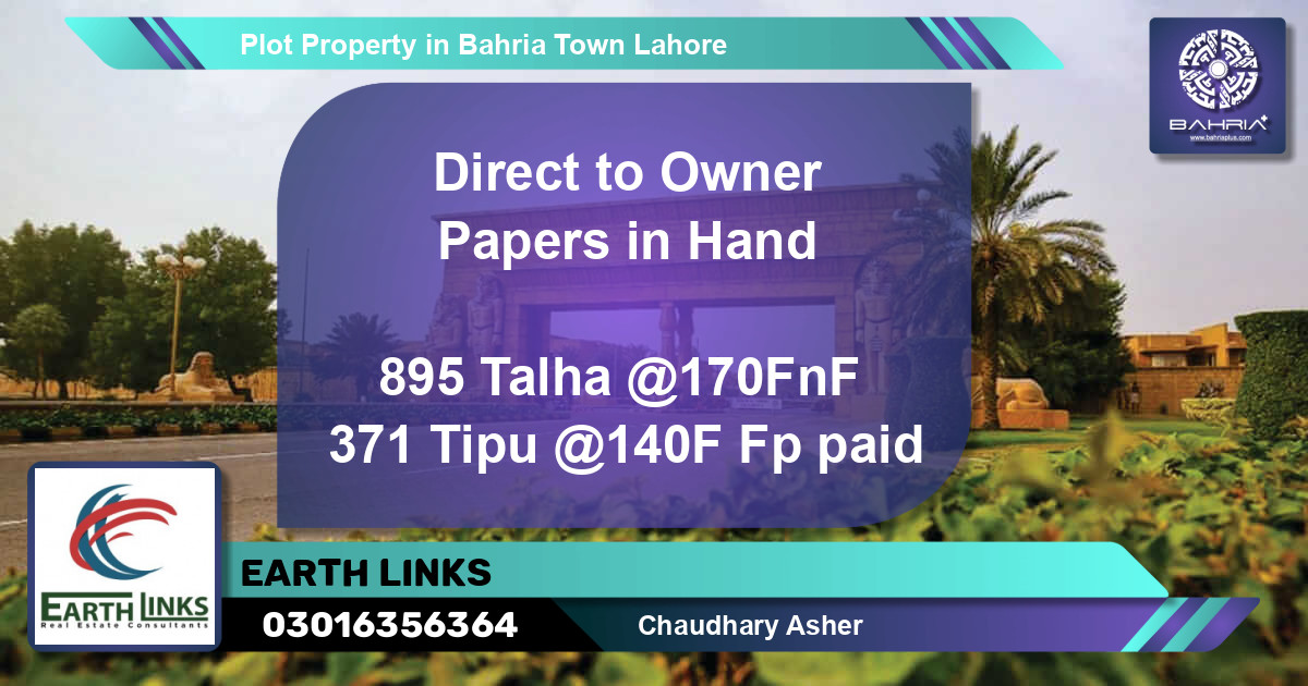 Residential Plot for Sale in Bahria Town, Lahore - (BP-40424)