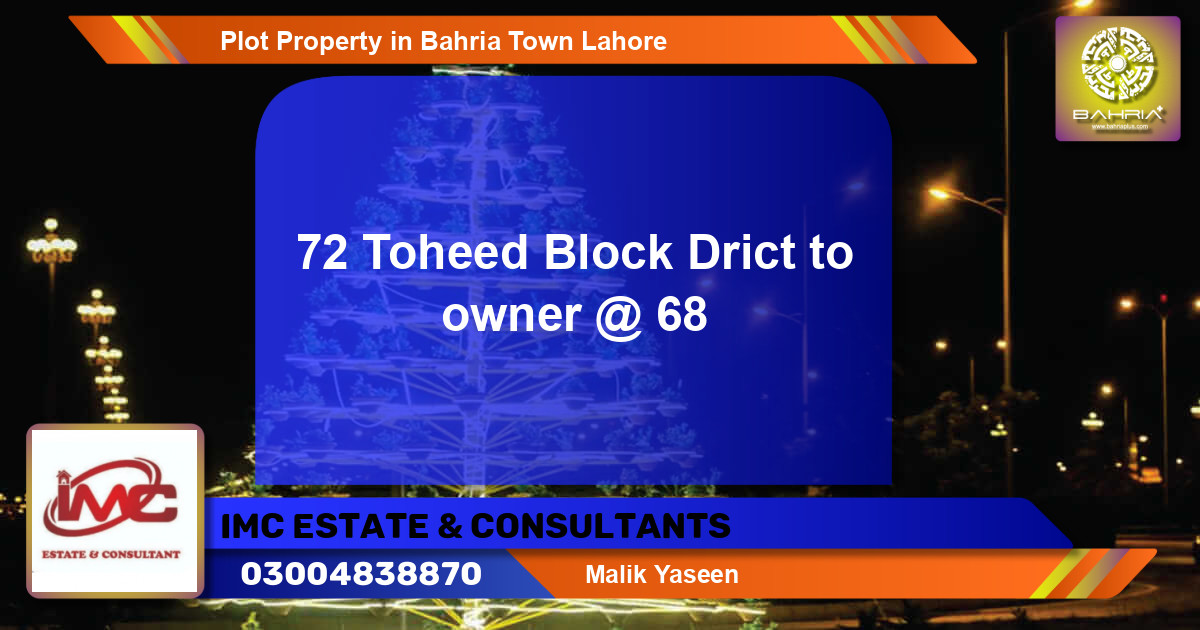Residential Plot for Sale in Bahria Town, Lahore - (BP-40432)
