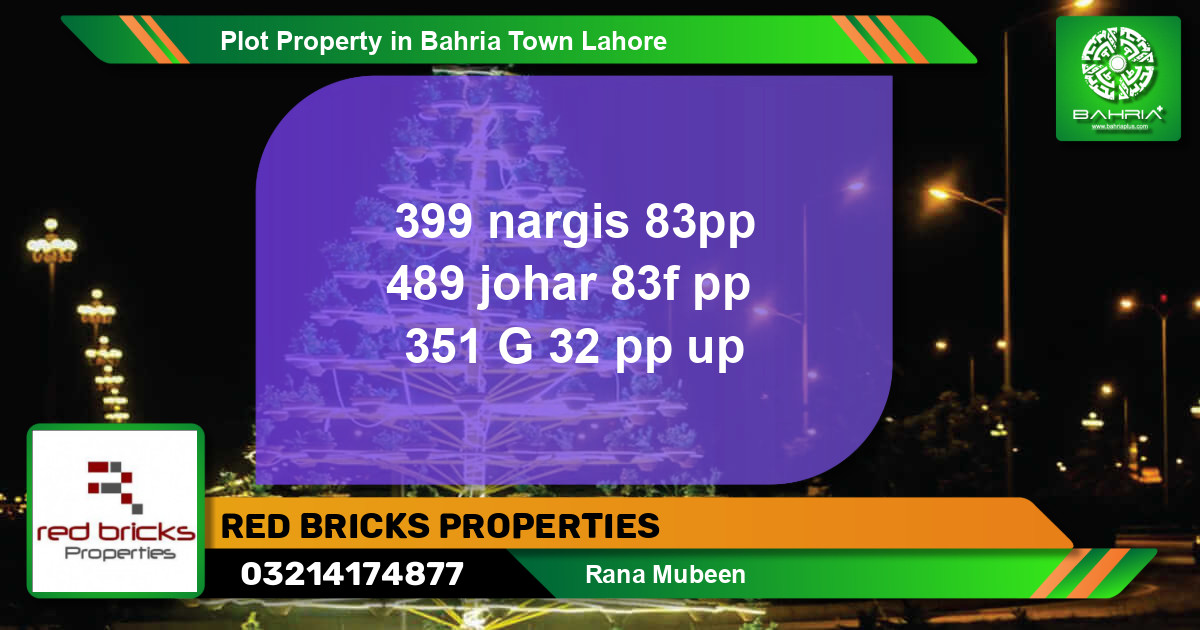 Residential Plot for Sale in Bahria Town, Lahore - (BP-40453)