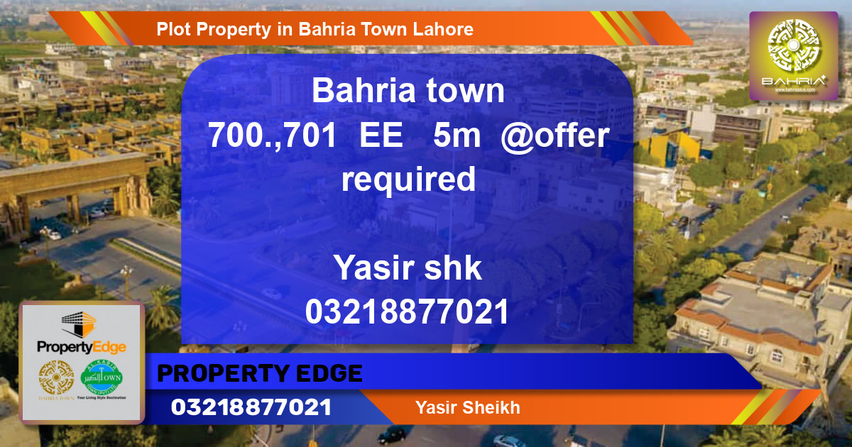 Residential Plot for Sale in Bahria Town, Lahore - (BP-40464)