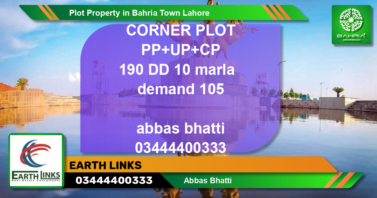 Residential Plot for Sale in Bahria Town, Lahore - (BP-40468)