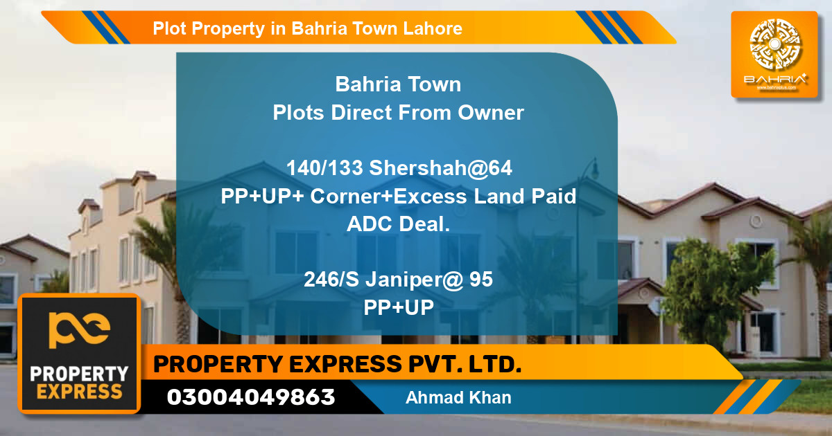 Residential Plot for Sale in Bahria Town, Lahore - (BP-40470)