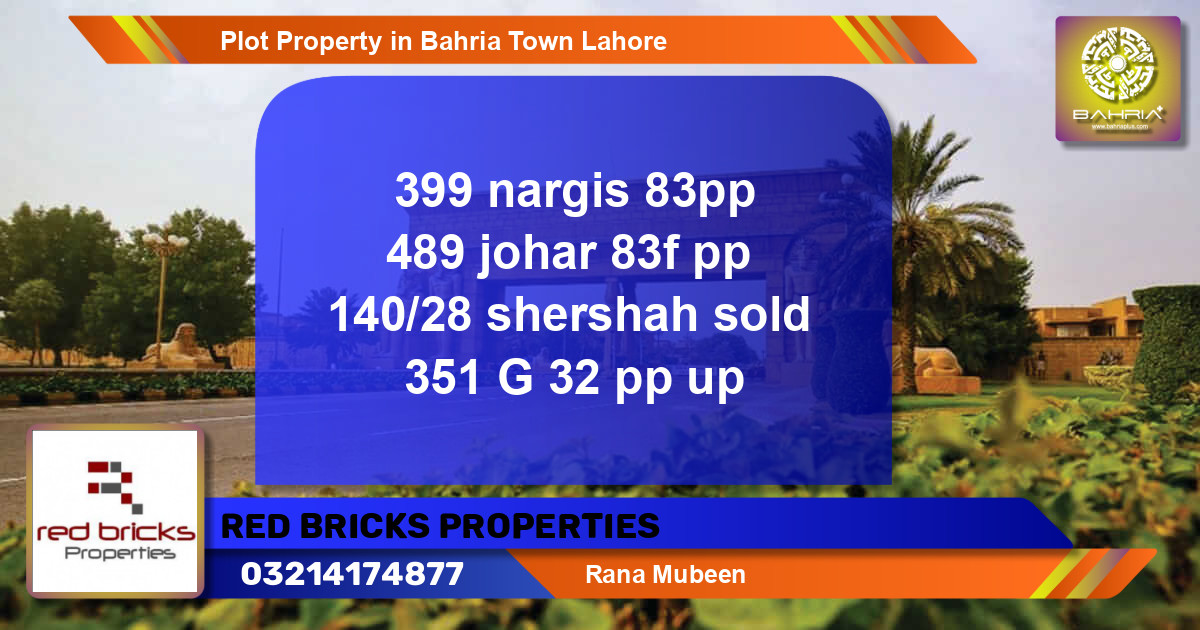 Residential Plot for Sale in Bahria Town, Lahore - (BP-40511)