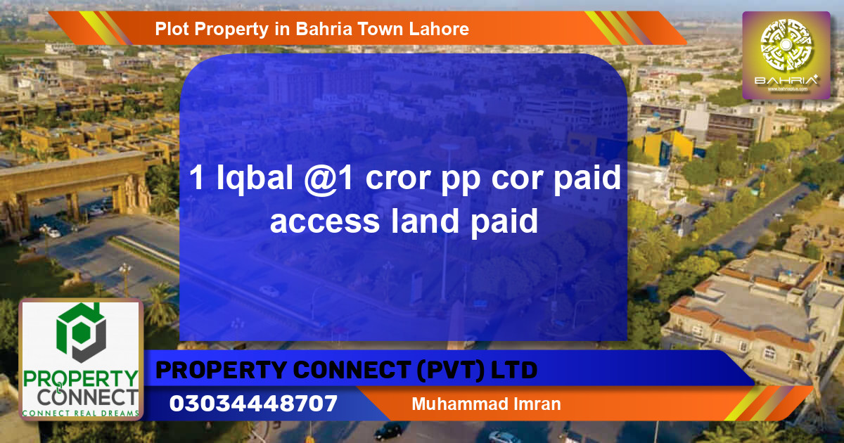 Residential Plot for Sale in Bahria Town, Lahore - (BP-40517)