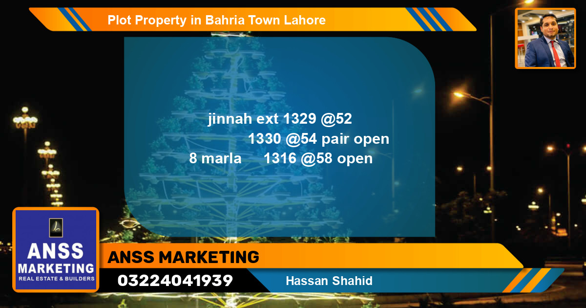 Residential Plot for Sale in Bahria Town, Lahore - (BP-40518)